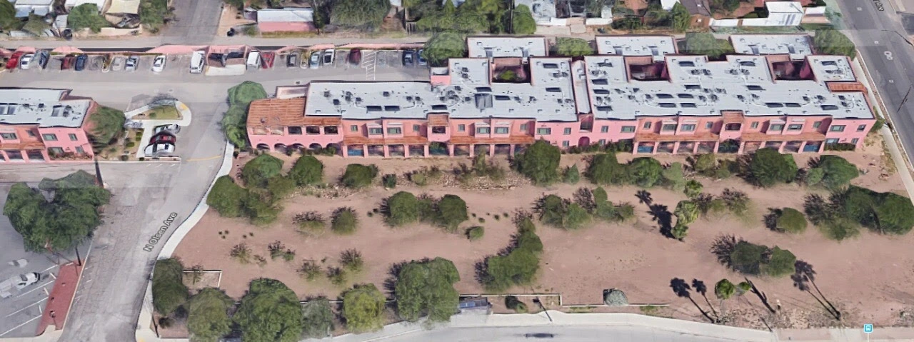 Aerial view of buildings