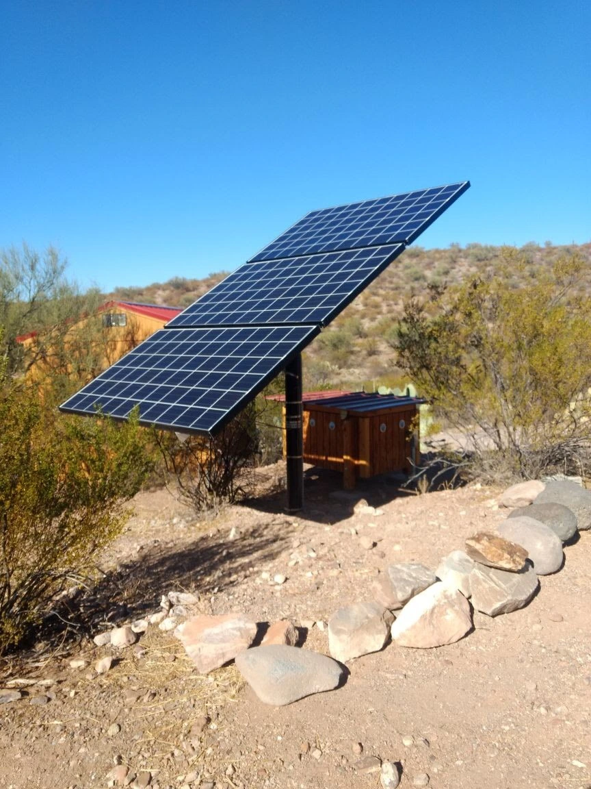 Solar panel in Cascabel, Cochise County, Arizona