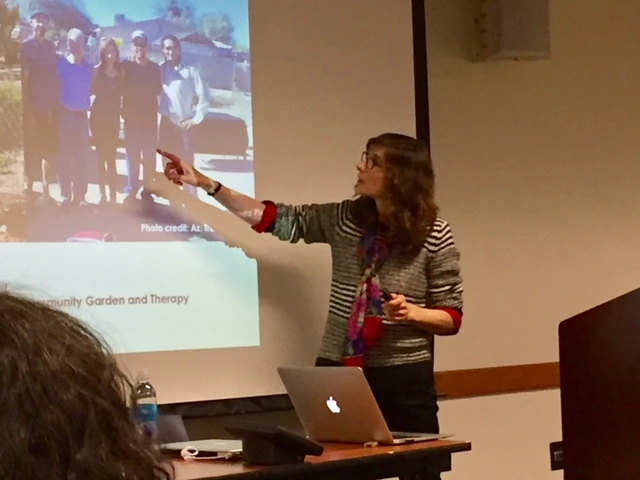 Stephanie Buechler giving presentation