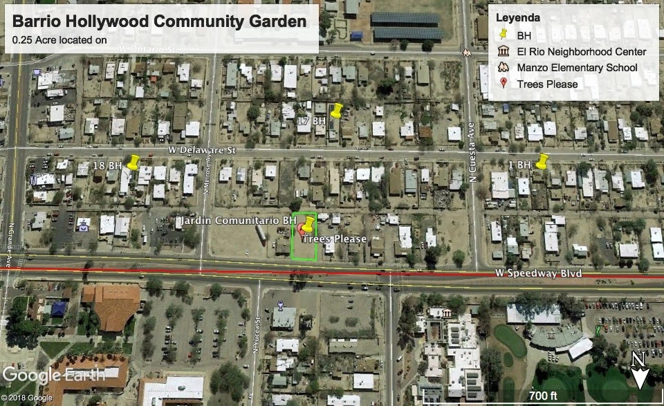 satellite map of Barrio Hollywood area