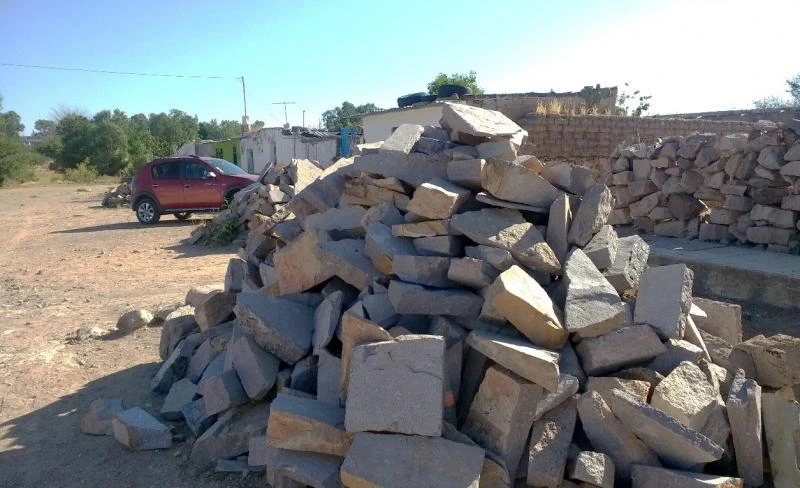 Pile of slab
