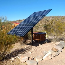 Solar panel in Cascabel, Cochise County, Arizona