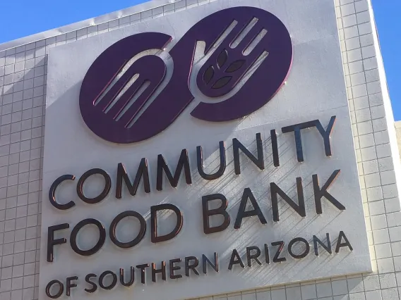 Community Food Bank sign