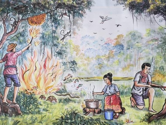 Painting of fire-dependent activities