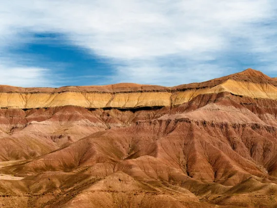 Mountain and sky landscape view.