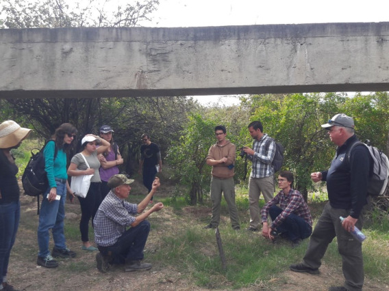 Students visiting small scale fruit orchards in San Ignaco in Sonora, Mexico.