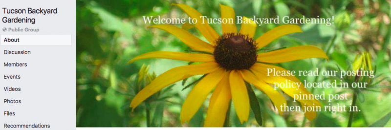 Tucson Backyard Gardening homepage